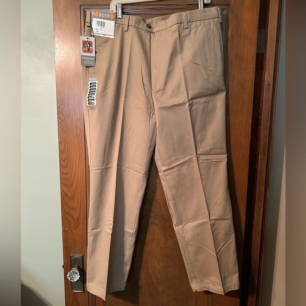 NWT Savane Men’s Flat Front Pants 40Wx30L